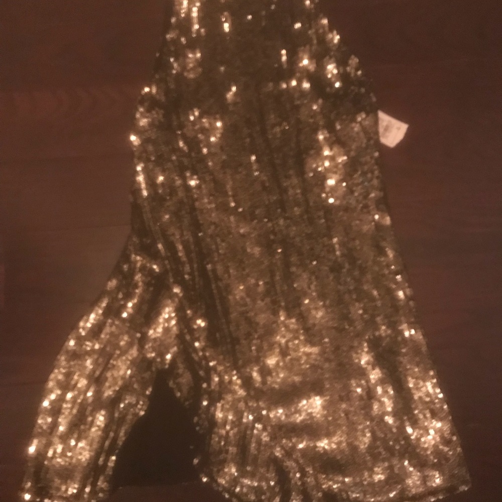 NWT Phillip Lim gold and black sequin tank